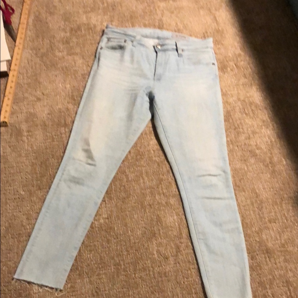 AG Adriano Goldschmied Blue Jeans Distressed Vintage Style